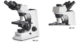 Microscoape KERN OBL 127, binocular, si OBL 137, trinocular, factor de marire: 40x-1000x