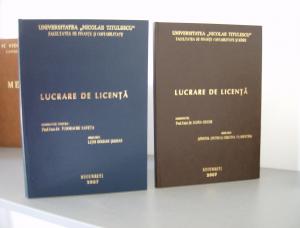 COPERTARE LUCRARI DE LICENTA, DIPLOMA, MASTER, DISERTATIE, DOCTORAT