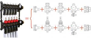 Distribuitor modular cu 4 circuite