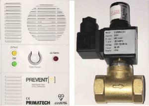 Detector de gaz metan Primatech PREVENT M cu electrovalva de 3/4