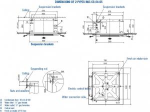 Ventiloconvector Galletti Hidronic 62 tip caseta, cu puterea de racire 6kW si de incalzire de 10,08kW