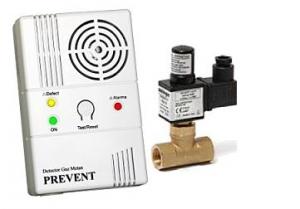 Echipament Prevent M cu detector gaz metan Prevent M si electrovalva de alama  1 tol