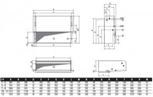 Ventiloconvector Galletti Estro F5F necarcasat, cu puterea de racire 2,42kW si de incalzire de 5,47kW