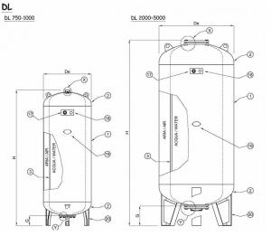 Vas de expansiune  multifunctional ELBI DL 3000