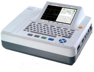 Electrocardiograf Comen CM1200A,  cu 12 canale, portabil, touch screen
