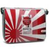 Bag canyon messenger for notebooks 13.3 inch, white-grey with red