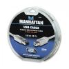 Hi-Speed USB Device Cable Manhattan A Male - B Male, 1.8 m, Silver, 390163