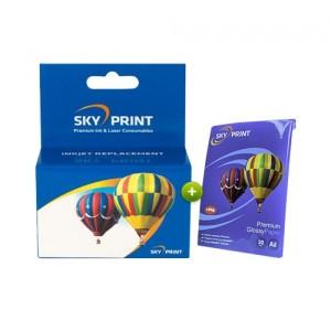 Rezerva inkjet SkyPrint echivalent cu CANON CLI 521 C, SKY-CLI-521 C-WITH CHIP - BLISTER