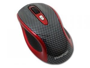 Mouse PRESTIGIO (Bluetooth , Laser 1600dpi, 4btn, USB, Carbon/Red)PJ-MSL2B