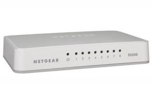 Switch NETGEAR, 8 ports Fast Ethernet, Desktop, plastic, MTBF 533000 hours, FS208-100PES