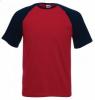 Tricou baseball grena-bleumarin 11-026-062 fruit of