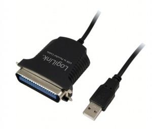 Cablu convertor USB2.0 la PARALEL (centronics 36pin), (T/T), 1.5m, Logilink, AU0003C