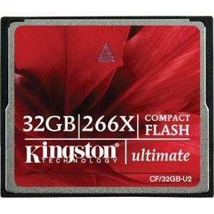 Compact Flash Card 32GB Kingston Ultimate 266X, Data Recovery Software  CF/32GB-U2