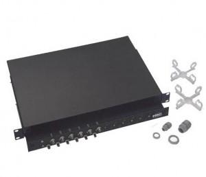 Patch Panel AMP SC Duplex, 19 Inch, 1U, 300mm adancime, 12 porturi, nepopulat, negru, 0-1206138-8