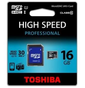 Card de memorie Micro SD Card Toshiba 16GB Class 10 Ush I  Cu Adaptor SD  SD-C016Uhs1