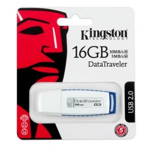 Memorie stick USB Kingston USB Flash 16GB,  DTIG3 Alb, USB16GBKNGDT1G3