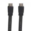 CABLU DATE HDMI Connectech T/T, 5.0m, flat, high speed + ethernet cable, placat cu aur, Black CTV7825B