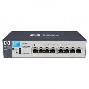 HP V1810-8G Switch: Small form factor, fanless, web-managed Gigabit Switch with 8 10/100/1000 ports, J9449A