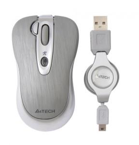 Mouse A4Tech N-61FX-1, V-Track Padless Mouse USB (Brushed Silver), N-61FX-1