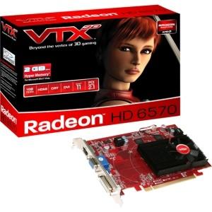 Placa video VTX3D AMD Radeon HD6570 PCIE 2GB DDR3, VX6570 2GBK3-H