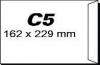 Plic c5, 162x229 mm, offset alb,