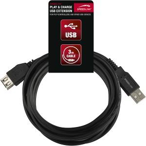 CHARGE USB Extension Cable SpeedLink PLAY 3m for PS3, SL-4419-BK