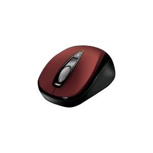 Mouse Microsoft Wireless Mobile Mouse 3000,  4 Buttons,  USB,  Red, 6BA-00038
