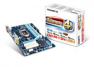 Placa de baza Gigabyte H61M-D2H-USB3 H61 mATX PCI-E 2.0 x16/Integrated/HDMI/DVI/RGB, H61M-D2H-USB3