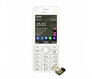 Telefon Nokia 206, Dual Sim, White, NOK206DSWHT