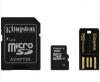 Card de memorie Kingston, Micro SDHC, clasa 10, 8GB, Multi Kit / Mobility Kit, MBLY10G2/8GB