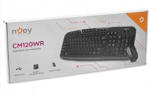 Kit tastatura + mouse multimedia cu fir Njoy, USB, 104 taste, PHCM-WRCM120-AC01B