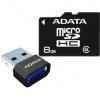 Card memorie A-Data MyFlash MicroSDHC Cls 6 8GB cu reader, AUSDH8GCL6-RM3BKBL