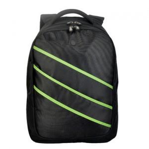 Rucsac notebook Serioux 15.6 inch polyester, 2 compartimente, black, green lines SNC-CL315GR