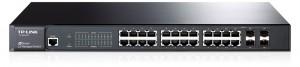 TP-Link, Switch 24 porturi Pure-Gigabit, Layer 2, JetStream, 24x10/100/1000Mbps RJ45, 4 sloturi combo SFP,  TL-SG3424