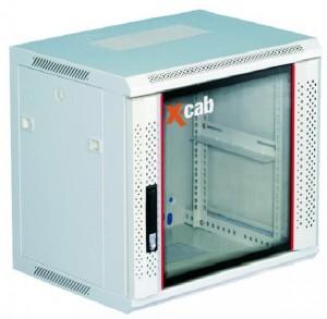 Wallmounted cabinet 12U 19inch/ 600mm, usa fata sticla securizata inchidere cu chei, Xcab-12u60S-white