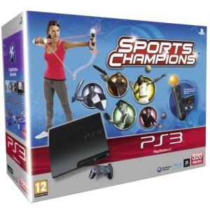 Consola PlayStation 3 Slim 320GB Black + joc Sports Champion + Move Starter Pack (Camera web + Motion Controller Wireless PS Move) - SO-9250012