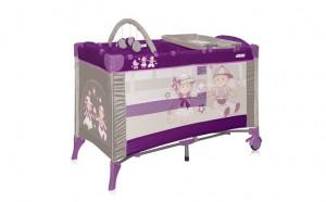 Pat metalic Bertoni cu 2 nivele cu accesorii, Arena 2 Plus, Culoare Dolls Violet, 1008013 1304