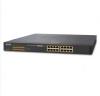 Switch PLANET16-Port 10/100/1000Mbps 802.3at PoE, Ethernet Switch, Rack-Mount, PoE Budget 220W, GSW-1600HP