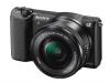 Camera foto sony a5100 black + obiectiv sel 16-50mm, 24 mp, 3 inch,