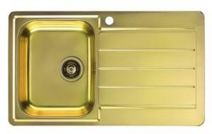 Chiuveta de bucatarie Alveus Monarch Line 20, Inox, nuanta Gold, 1 cuva si picurator, 1068988