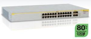 NET SWITCH 24PORT 10/100/1000Tx PoE  stackable L2 / AT-8000GS/24POE ALLIED