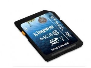 SECURE DIGITAL 64GB SDXC CLASS 10 FLASH CARD G3 KINGSTON - SD10G3/64GB