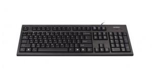 Tastatura A4tech KR-85, PS/2, Rounded key-caps, Laser inscribed keys, (Black) (US Layout), KR-85 PS2