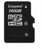 Card memorie Kingston microSD, 16GB + Adaptor SD, SDHC clasa 4, 16GBKINGSTON