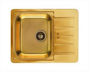 Chiuveta de bucatarie ALVEUS MONARCH LINE 60, Inox, nuanta Gold, 1 cuva si mic picurator, 1069001