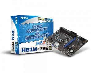 Placa de baza Intel  H61 MSI H61M-P22 (B3)