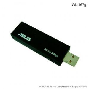 Placa de retea Wireless Asus  USB 2.0 Adapter, Pen Type, 802.11g, 54Mbps, WL-167G_V2