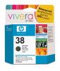 Pigment Ink Cartridge with Vivera Ink HP 38 Matte Black, C9412A