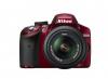 Aparat foto Nikon D3200 kit 18-55mm VR Red, VBA331K001