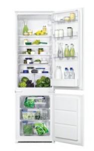 Combina frigorifica incorporabila Zanussi, Usa reversibila, Dezghetare automata frigider, 36 db, ZBB28441SA